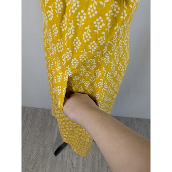 Boden Dress Phoebe Jersey Midi Yellow Pockets Cottagecore Bohemian Luxe 14 A007 - Picture 3 of 9